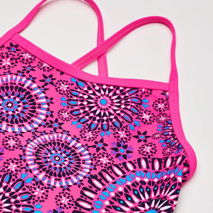 Traje de baño tipo tankini Kanu Surf Melanie Beach Sport de 2 piezas para niña, UPF 50+, con banda, color rosa Melanie, 3T