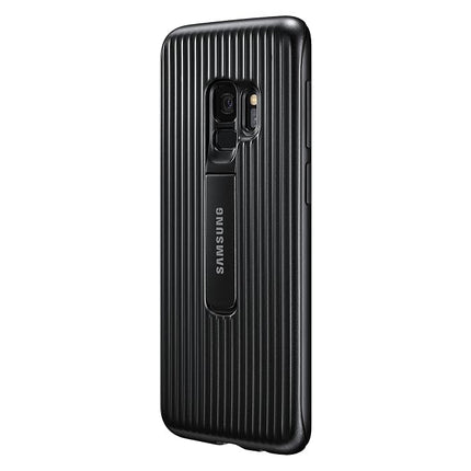 Samsung Galaxy S9 Rugged Military Grade Protective Case with Kickstand, Black - EF-RG960CBEGUS
