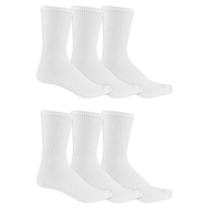 Dr. Scholl's Men's Non Binding Value 4 Pack Crew Casual Sock, White, One Size UK