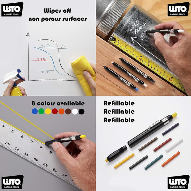 Listo Marking Pencil Refill, 1 Count (Pack of 72), 72 per Box