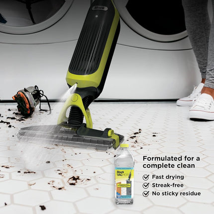 Shark VACMOP Cordless Hard Floor Vacuum Mop Includes 2 Disposable VACMOP Pads and a 12oz VACMOP Solution, Charcoal Gray, VM180