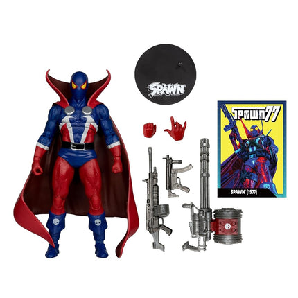 McFarlane Spawn 77 7in Action Figure with Comic Toys Digital Collectible [Red Platinum Edition]