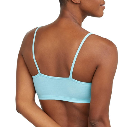 Hanes Women's Cotton String Bralette (3 Pack), Denim Jacket/Concrete Heather/Ultra Blue, M