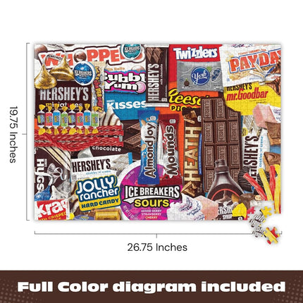 Buffalo Games - Hershey - Sweet Collage - 1000 Piece Jigsaw Puzzle for Adults Challenging Puzzle Perfect for Game Nights - 1000 Piece Finished Size is 26.75 x 19.75