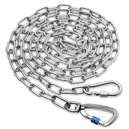 Heavy Duty 15FT Metal Dog Chain Leash With Swivel 