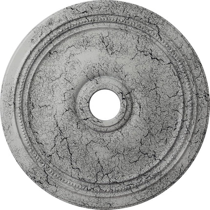 Ekena Millwork CM24DIUWC Diane Ceiling Medallion, 24" OD x 3 5/8" ID x 1 1/4" P, Ultra Pure White Crackle