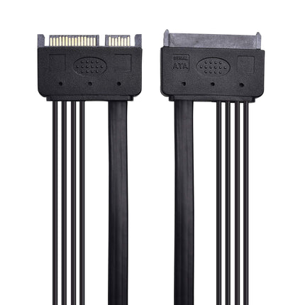 Cable Matters (paquete de 2) Cable de extensión de alimentación y datos SATA de 22 pines (7+15) - 50 cm