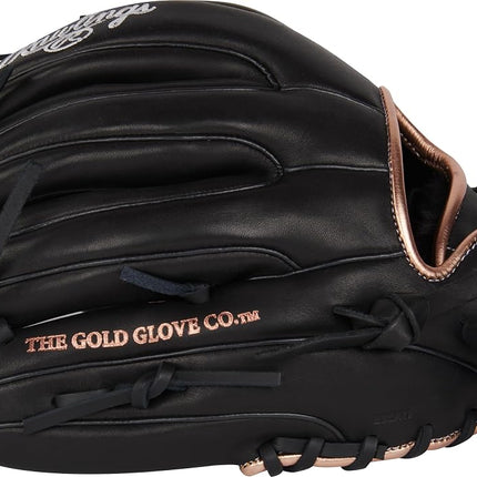 Rawlings R9 Fastpitch Softball Glove | Sizes 11.5"-13" | Multiple Styles Softball Glove, Women, Pro I-Web | Black, 11.75" | Infield