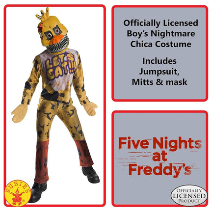 FIVE NIGHTS AT FREDDY'S Nightmare Chica Costume Child Large