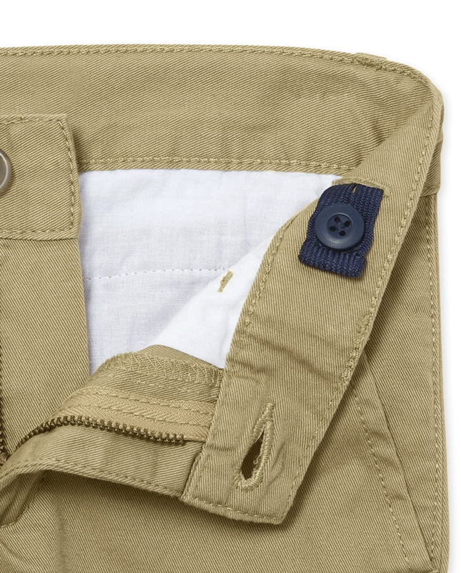 The Children's Place Boys' Husky Stretch Skinny Chino Pants, Flax/New Navy/Black 3-Pack, 18
