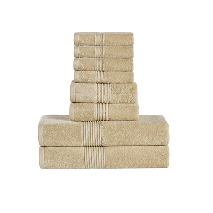 Bath Towels 8 Piece Towel Set � 100% Combed Cotton