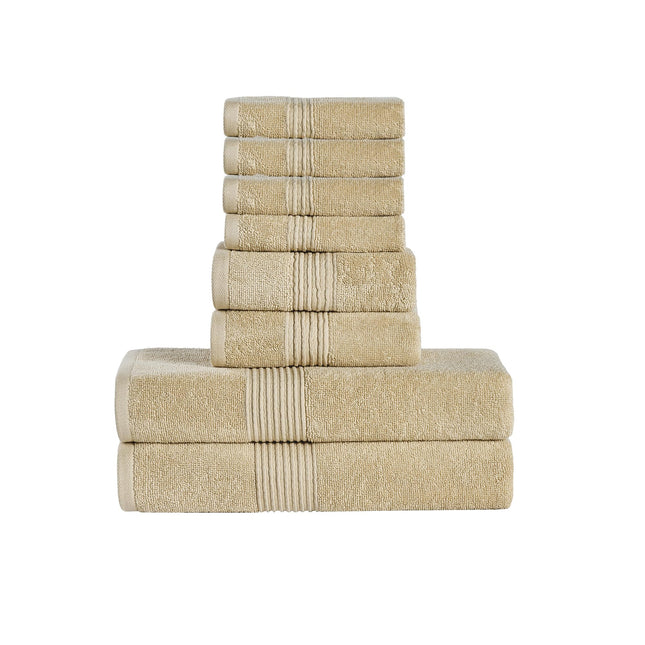 Bath Towels 8 Piece Towel Set � 100% Combed Cotton