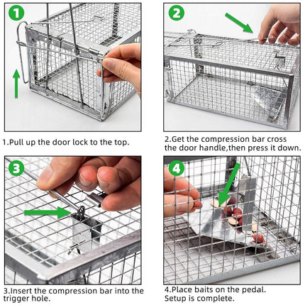 Kensizer Small Animal Humane Live Cage Rat Mouse Mice Chipmunk Rodent Voles Hamsters Trap That Work for Indoor and Outdoor, Catch and Release…