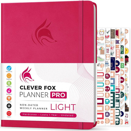 Clever Fox Planner PRO Light – Weekly & Monthly Li