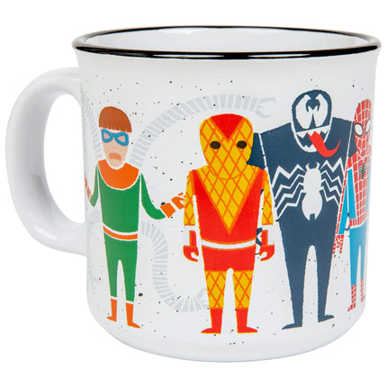 Silver Buffalo Marvel Spider-Man and Villains Ceramic Camper Mug, 20 Ounces