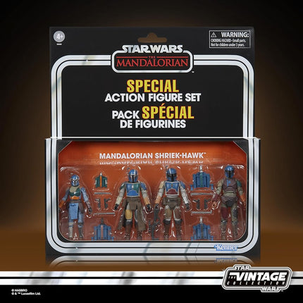 Star Wars The Vintage Collection Mandalorian Shriek-Hawk, The Mandalorian 3.75 Inch Collectible 4-Pack (Amazon Exclusive)