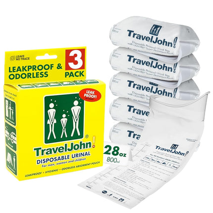 TravelJohn Disposable Urinal for Men, Women & Chil