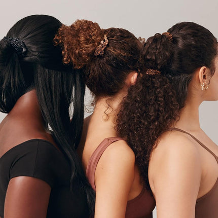 Slip Silk Hair Ties, Black Skinny Scrunchies, Set of 4 | Anti-Damage
