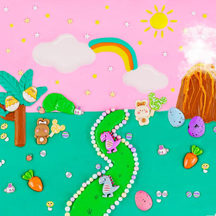 LAWOHO 6 Easter Slime Kit - Butter Slime for Children with Easter Eggs & Easter Slime Add-ins, Fluffy Slime Kits for Girls and Boys, 360 ml Easter Slime Making Kit, Easter Slime Party Favours for