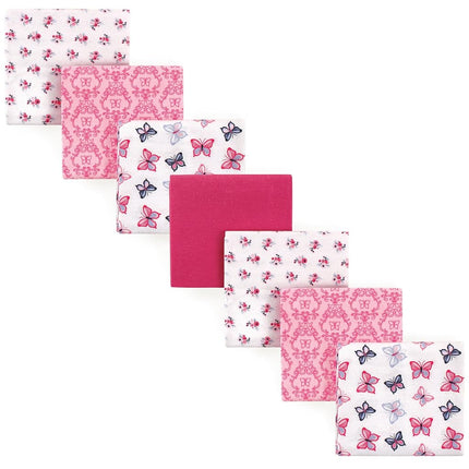 Hudson Baby Flannel Receiving 7 Piece Blanket, But