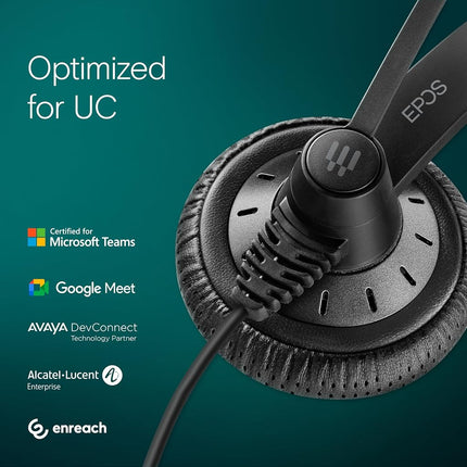 Sennheiser SC 75 USB MS Dual sided UC headset with USB connector including in-line call control and 3.5