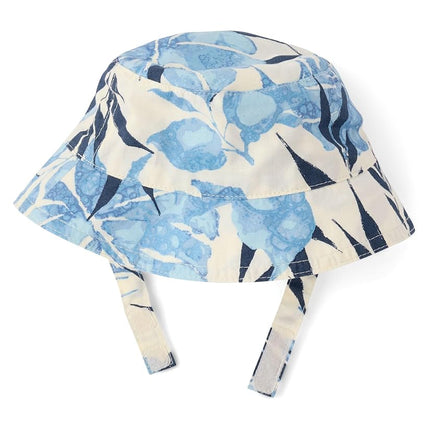 The Children's Place Baby Boys' And Newborn Woven Plaid Romper and Hat 2-piece Set, Tropical Blue, 6-9 Months