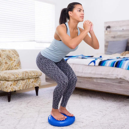 ProSource Core Balance Disc Trainer, 36 cm Diameter with Pump for Improving Posture, Fitness, Stability, Blue
