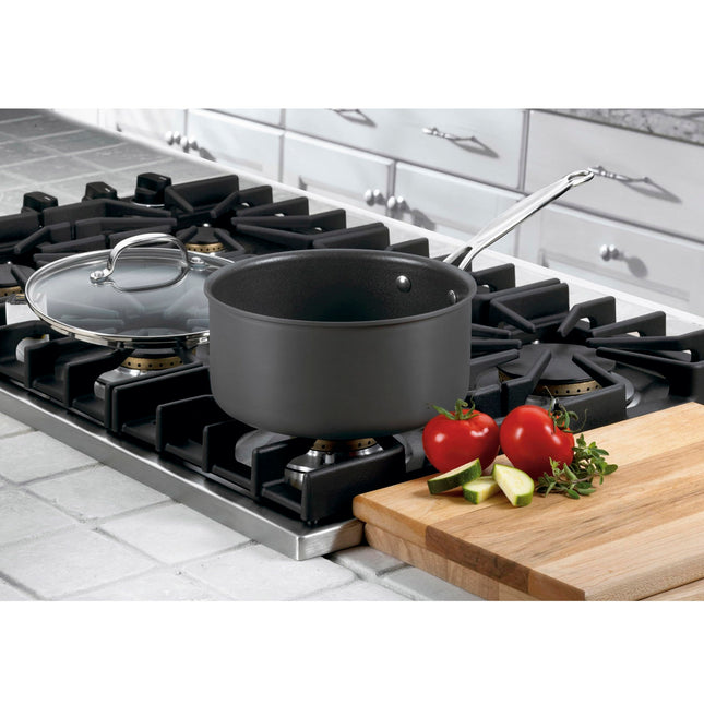 CUISINART 6194-20 Chef's Classic Nonstick Hard-Anodized 4-Quart Saucepan with Lid, Black