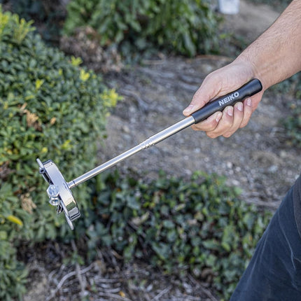 Neiko 53426A 35LB Magnetic Pick Up Tool, Large Magnet with 3.3" Head, Extendable Magnetic Sweeper on a Stick up to 33.5 Inches, Nail Finder Pickup Tool, 5 Section Stainless Steel Shaft
