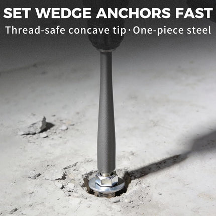 Party Animal SDS Plus Concrete Wedge Anchor Setting Tool 2PCS for Rotary Hammer Drill –Lightweight Heavy Duty Electric Hammer Tool Bit, S2 Alloy Square Round Design Ideal for Grounding Applications