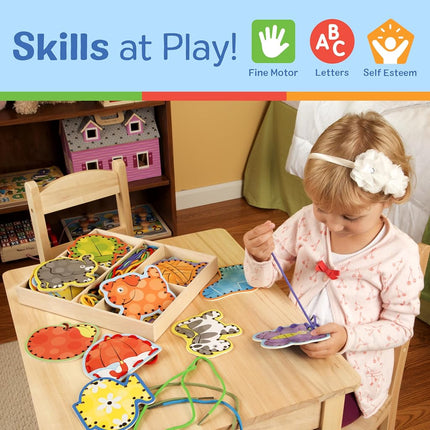 Melissa & Doug Alphabet Lacing Cards