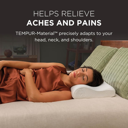 TEMPUR-Pedic, Standard TEMPUR-Neck Pillow, High Profile-2-Pack, White 2 Count