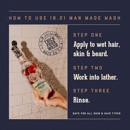 1821 Man Made Absolute Mahogany Shampoo, Conditioner and Body Wash 100 ml