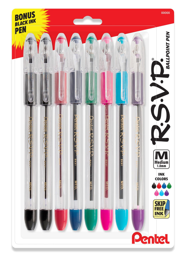 Pentel RSVP Original Ballpoint Pen, (1.0mm) Medium