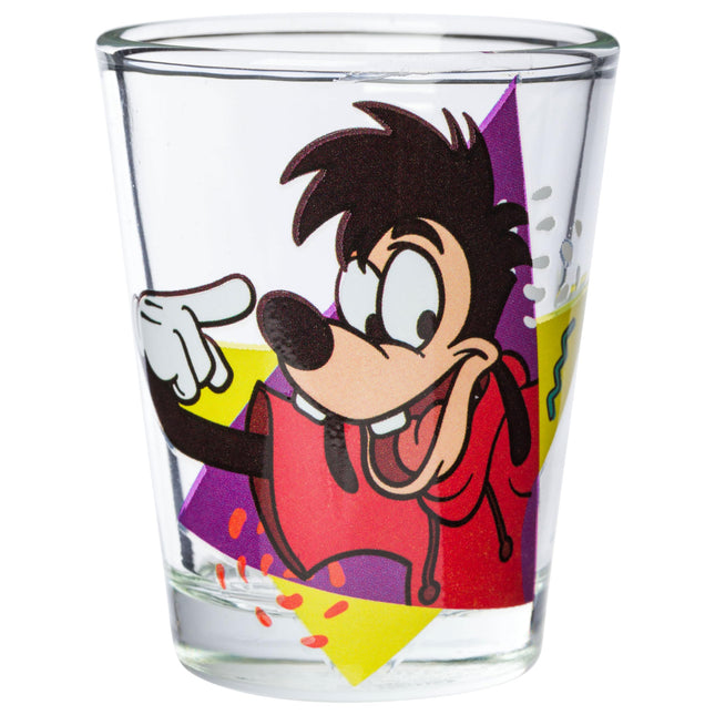 Silver Buffalo Un Goofy, la película, juego de 4 minivasos de 44,3 ml con formas de personajes retro, 4x1