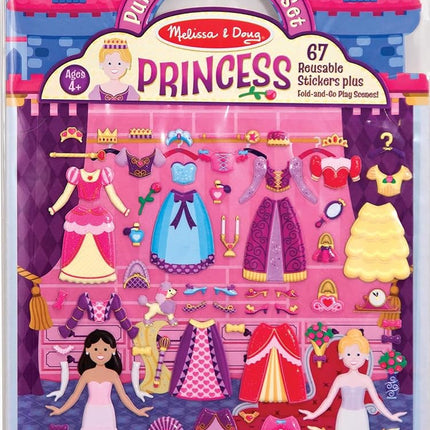 Melissa & Doug Puffy Sticker Set: Princess - 67 Reusable Stickers Kids Fashion Activities, Restickable Princess Sticker Book, Puffy Stickers For Kids Ages 4+