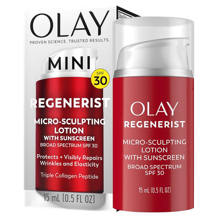 Olay Regenerist Micro-sculpting Cream Face Moisturizer With Spf 30, Trial Size 0.5 Fluid Ounce
