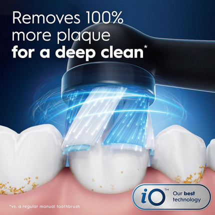 Oral-B iO Series Ultimate Clean Replacement Brush Head for iO Series Electric Toothbrushes, Black, (Pack of 4)