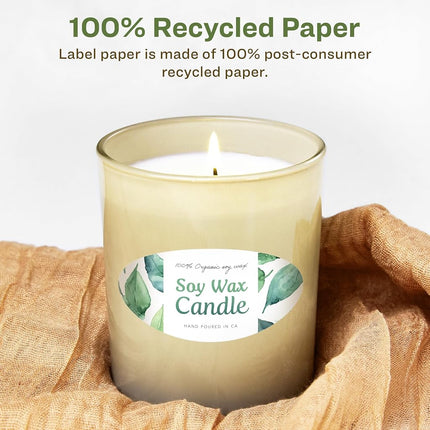 Avery EcoFriendly Matte White Recycled Oval Labels, 1-1/8" x 2-1/4", Print-to-The-Edge, Matte White Labels, Permanent Adhesive, Laser/Inkjet Printable, 1,050 Total