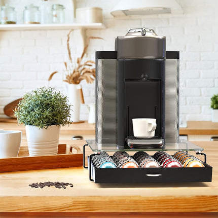 Deco Brothers Tempered Glass Vertuo Pod Holder, Fits 30 Large/60 Small Pods