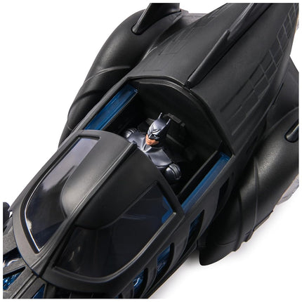 DC Comics, BATMAN FOREVER Batmobile + Batman Action Figure Set, 12.7-cm Retro Batman, Translucent 50-cm Batmobile, Collector’s Edition, For Fans Aged 4+