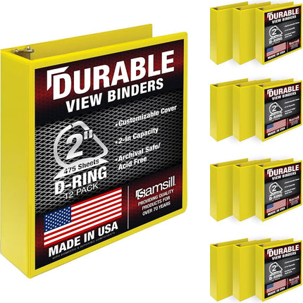 Samsill Durable 2 inch 3 Ring Binder, Made in USA,
