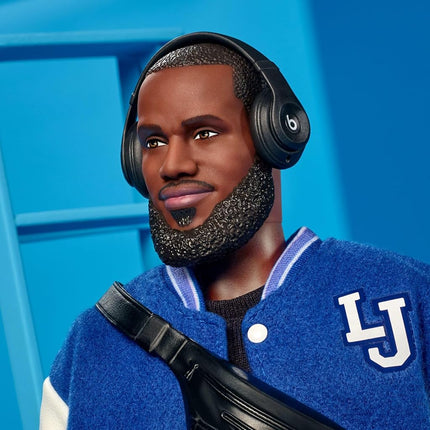 Barbie Signature LeBron James Kenbassadors Doll Collectible with Varsity Bomber Jacket Outfit & Accessories Including Headphones, Sunglasses, & More, HRM33