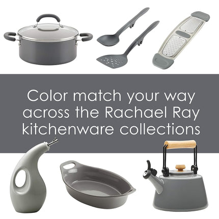 Rachael Ray – Ensemble de 3 spatules et cuillères de cuisine, outils et gadgets (gris)