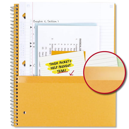 Five Star Spiral Notebook + Study App, 4 Pack, 1 Subject, College Ruled Paper, 8-1/2" x 11", 100 Sheets, Fights Ink Bleed, Water Resistant Cover, Amethyst Purple, Raspberry Pink, White and Seaglass