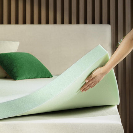 ZINUS 3 Inch Green Tea Memory Foam Mattress Topper