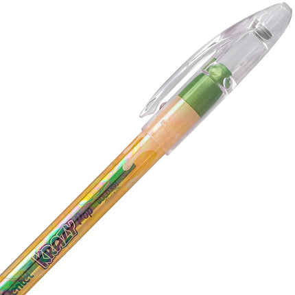 Pentel Krazy POP Beauty Beauty Iridescent Gel Pen, (1.0mm) Bold Line, Yellow & Metallic Green Ink, Box of 12 (K91-DDG)