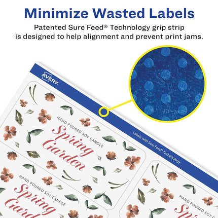 Avery Shipping Address Labels, Laser & Inkjet Printers, 2,500 Labels, 2x4 Labels, Permanent Adhesive (95945)