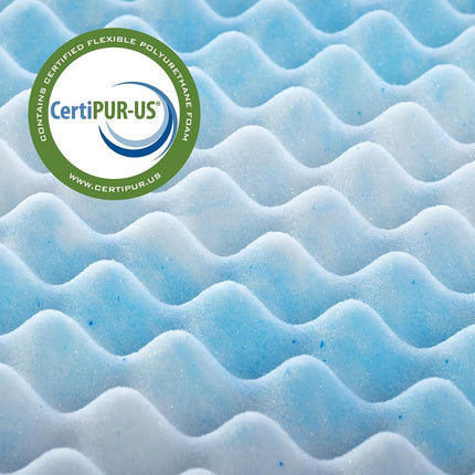 ZINUS 2 Inch Swirl Gel Cooling Memory Foam Mattress Topper, Smaller, More Convenient WonderBox Packaging, Cooling, Airflow Design, CertiPUR-US Certified, Queen