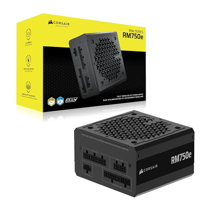Corsair RM750e (2025) Fully Modular ATX Power Supply with 12V-2x6 Cable, Compatible with ATX 3.1 and PCIe 5.1, Cybenetics Gold, Capacitors @ 105°C, Black